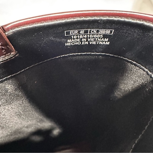 ZARA Oxblood / Burgundy Leather Knee-High Riding Boots | Flat sz 40 - Picture 7 of 10